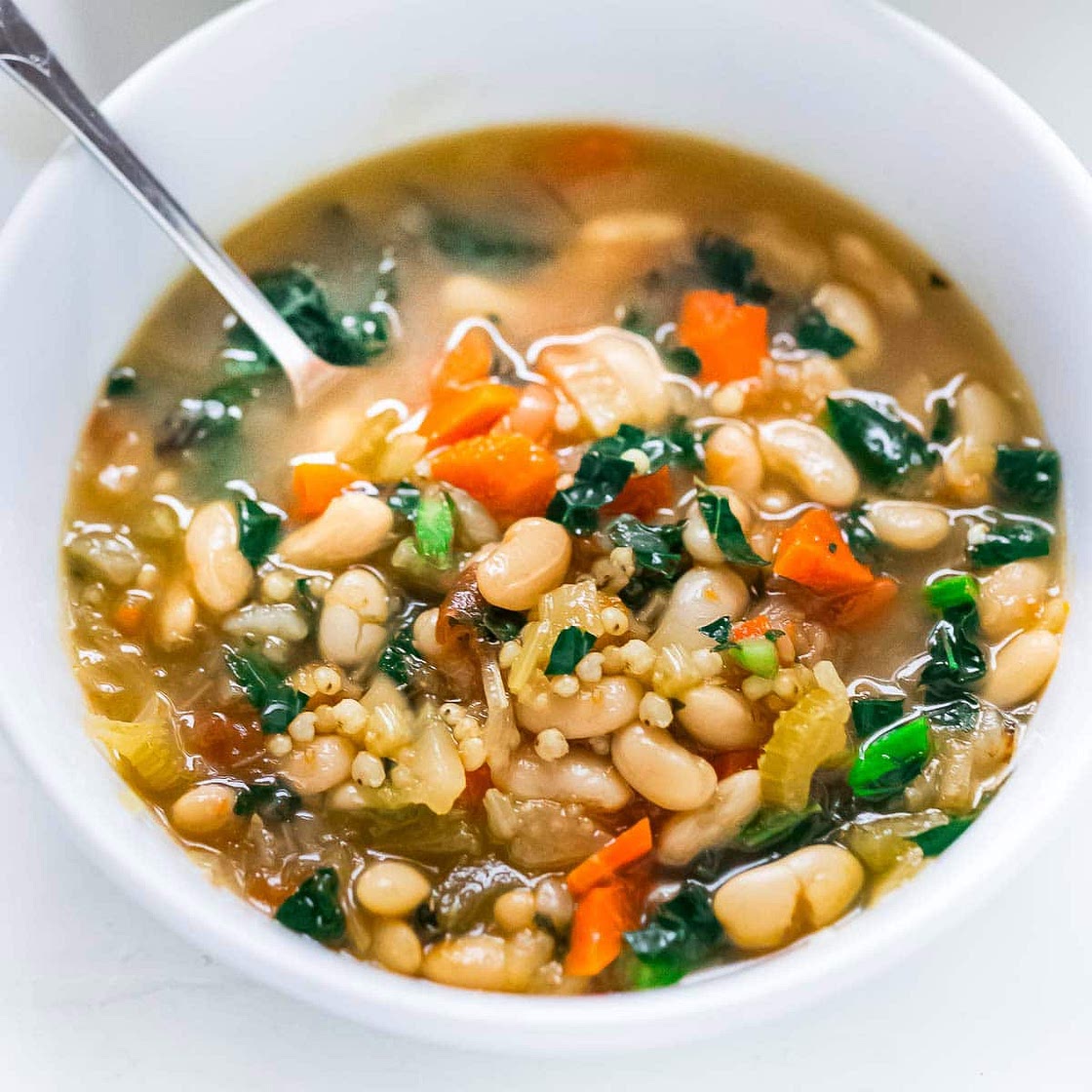 Sorghum Soup with Cannellini Beans