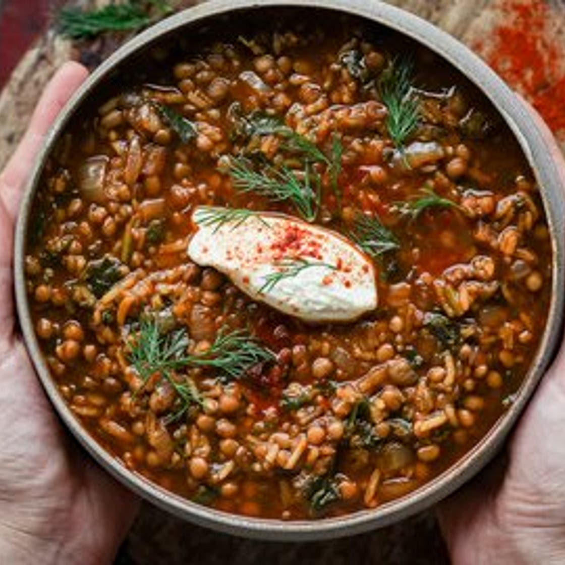 Smokey Lentil Stew with Aioli