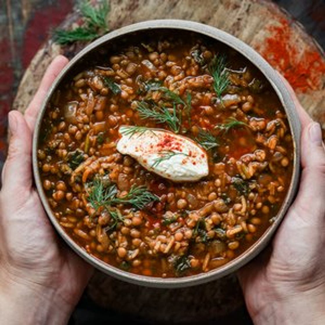 Smokey Lentil Stew with Aioli