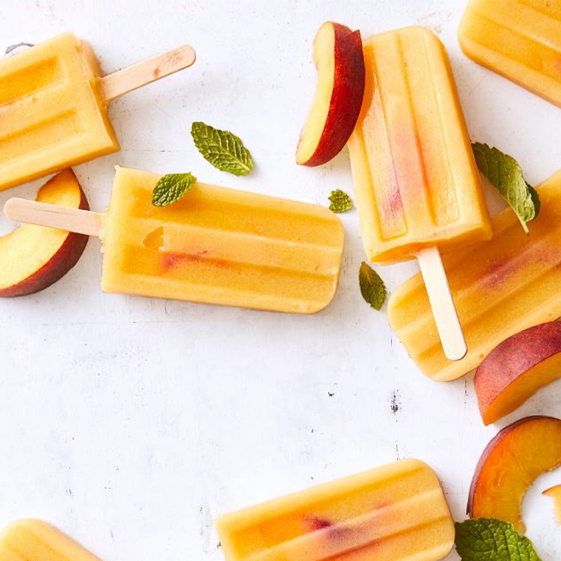 Vegan Peaches and Cream Ice Pops