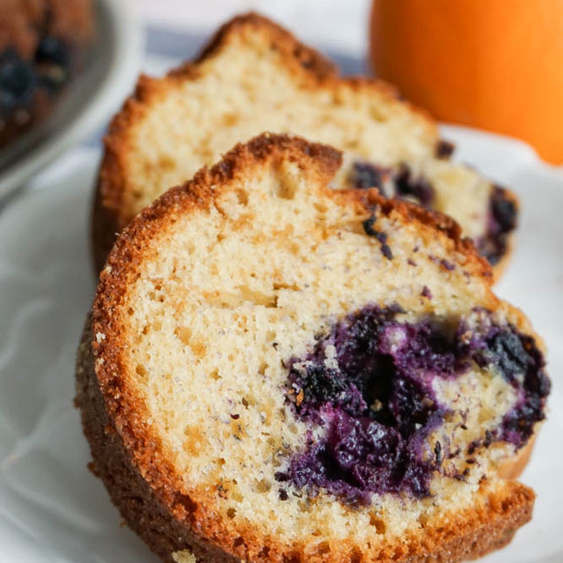 Orange Juice Blueberry Bundt Cake
