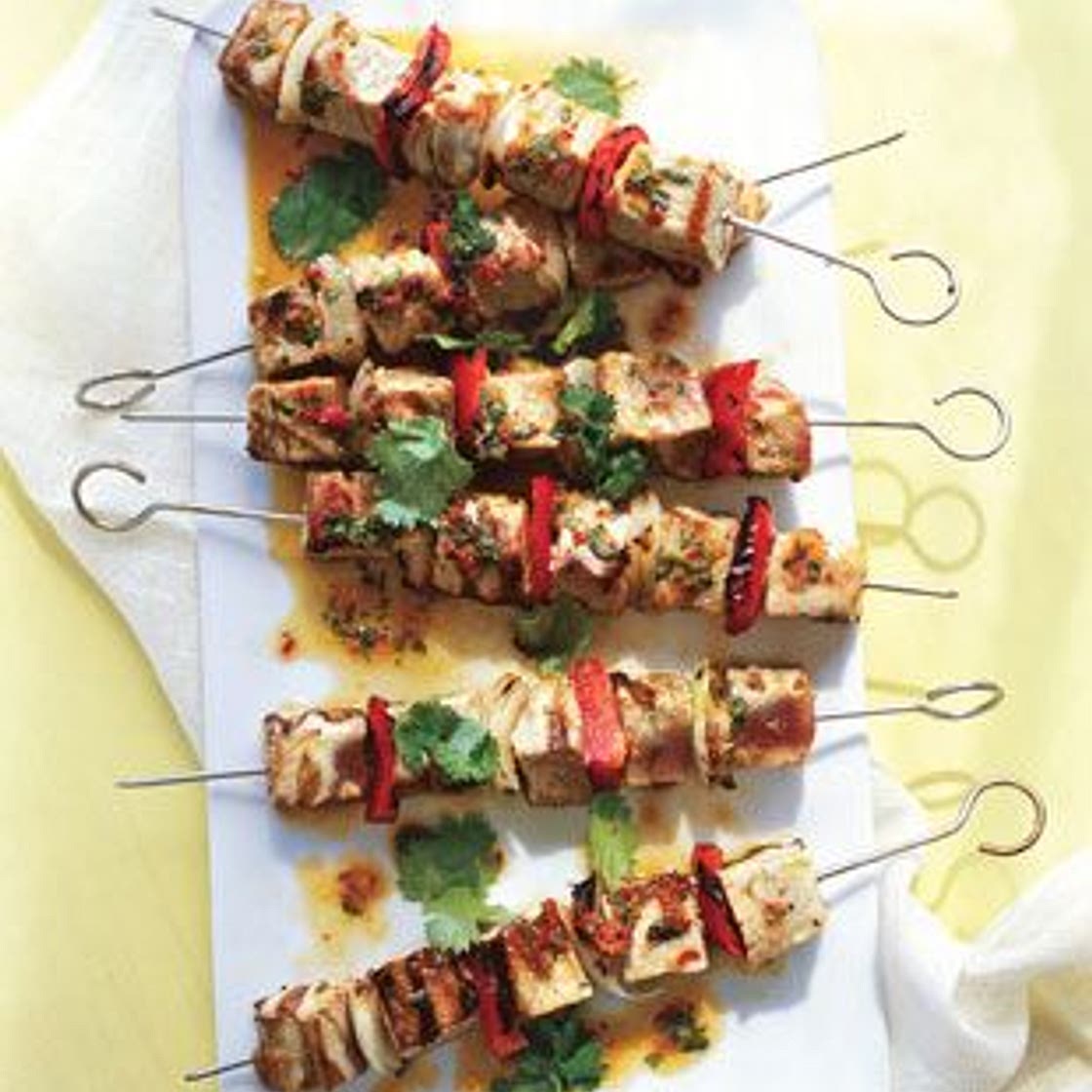 Tuna Kebabs with Ginger-Chile Marinade