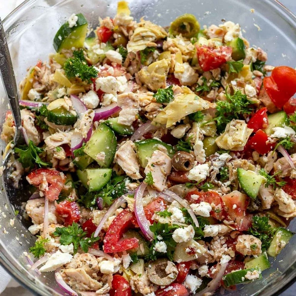 Mediterranean Tuna Salad No Mayo