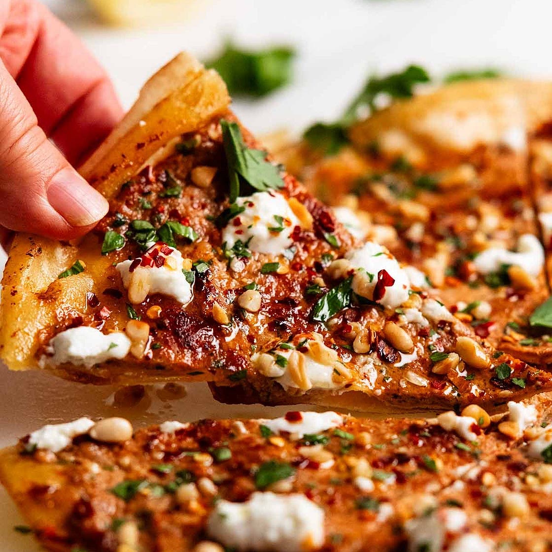 8 minute Lebanese Pizzas (Lahmacun!)