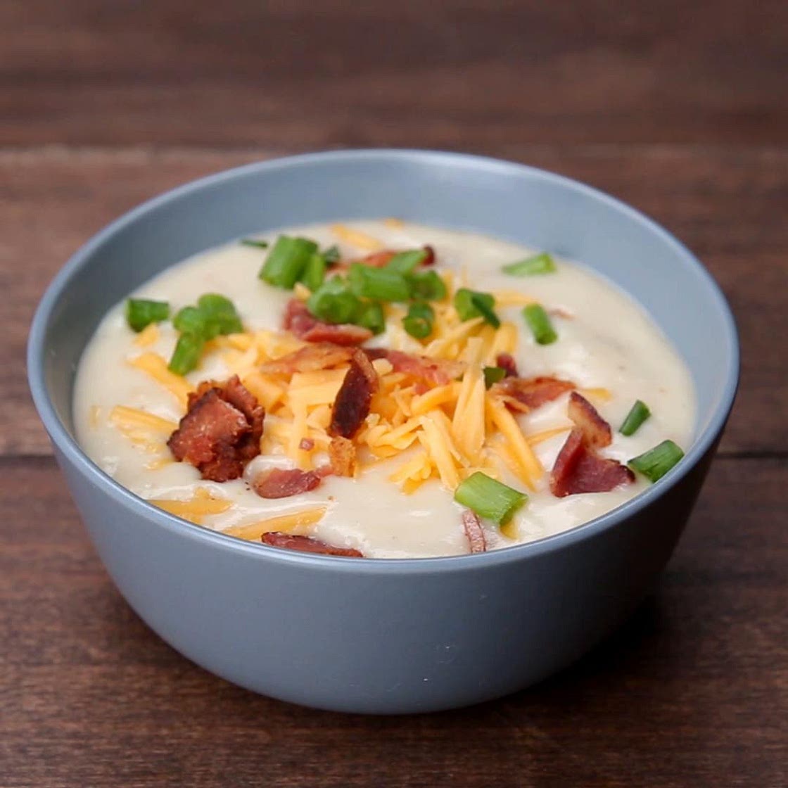Slow Cooker Loaded Potato Soup Recipe by Tasty