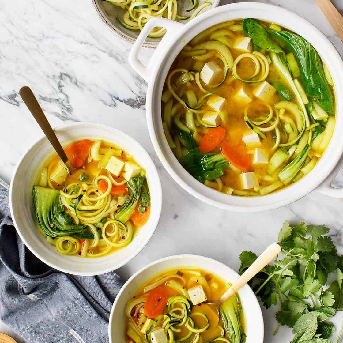 Golden Turmeric Noodle Miso Soup