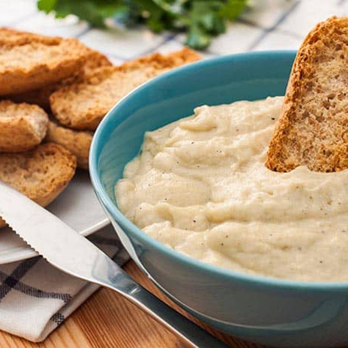 Crema de berenjenas paso a paso