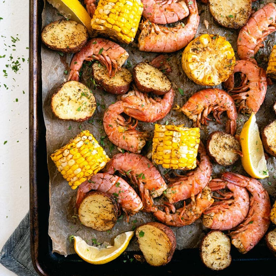 Sheet Pan Shrimp Boil in Oven