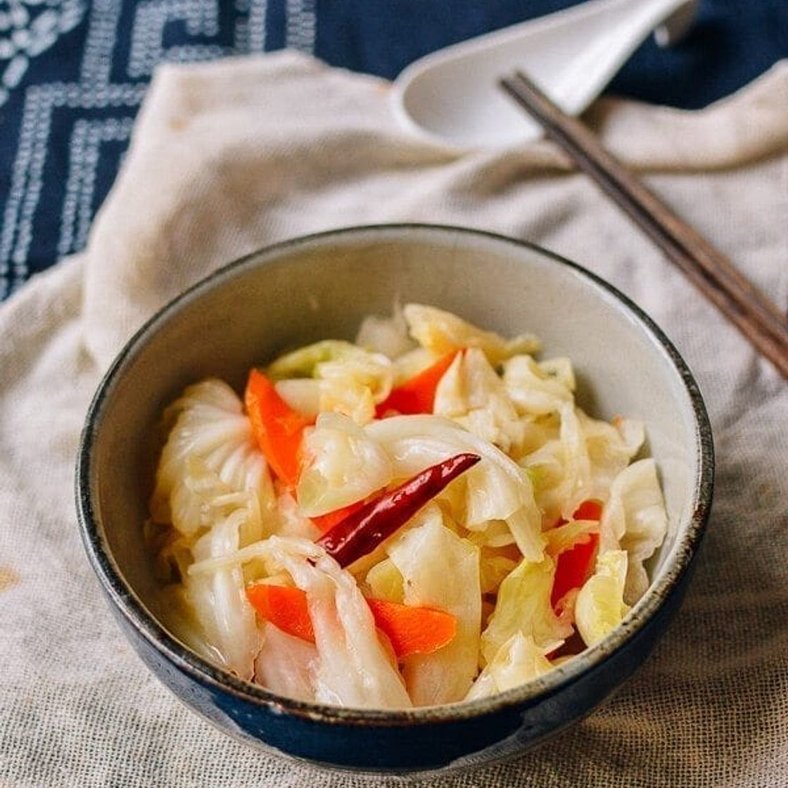 Asian Pickled Cabbage Restaurant Appetizer