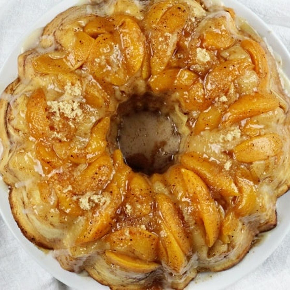 Peach Cobbler Cream Cheese Pound Cake recipe