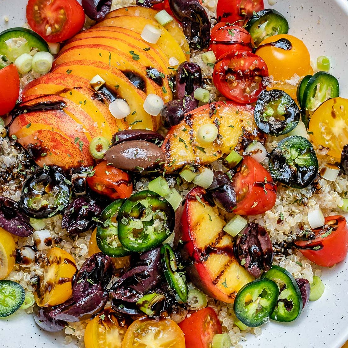 Grilled Peach Quinoa Salad