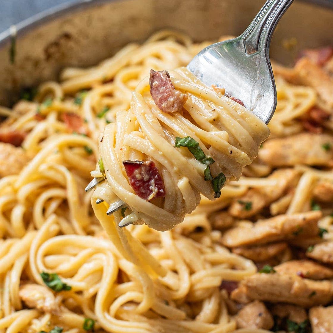 Creamy Chicken Carbonara Recipe