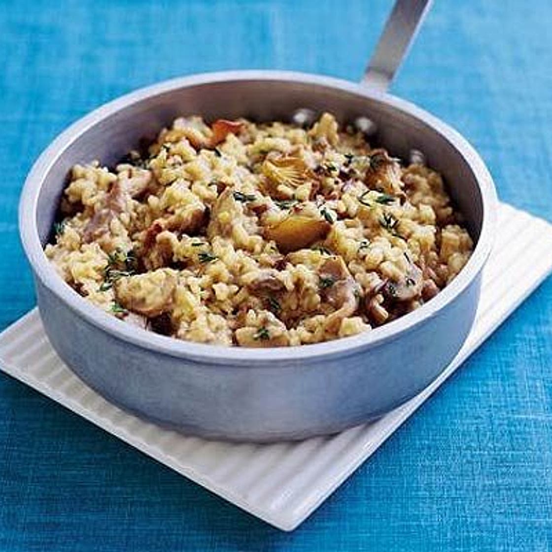 Oven-baked porcini & thyme risotto