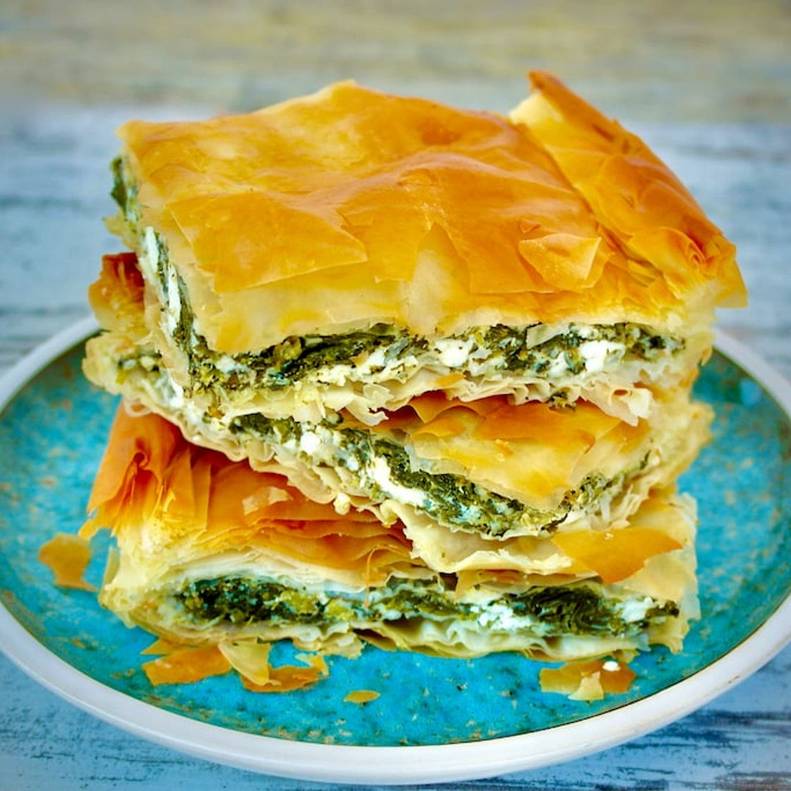 Authentic Greek Spinach and Feta Pie - Spanakopita
