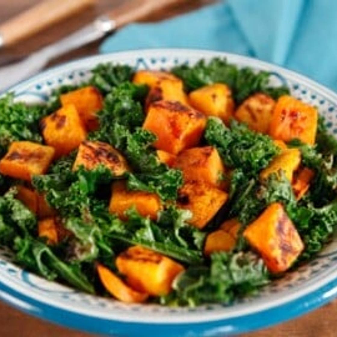 Butternut Squash and Crispy Kale Bake