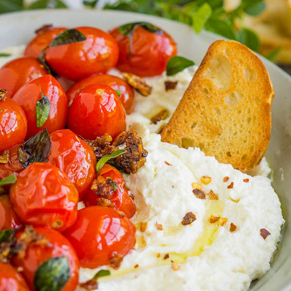 Whipped Feta with Blistered Tomatoes
