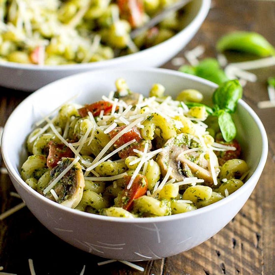 Copycat Pesto Cavatappi