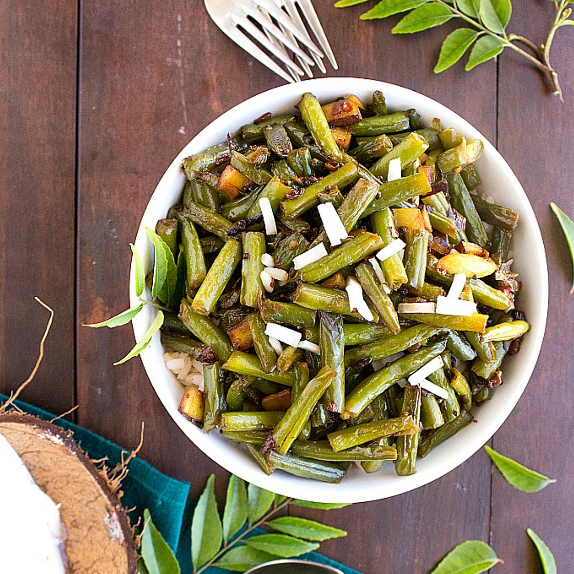 Green Beans Mezhukkupuratti/ Stir Fry