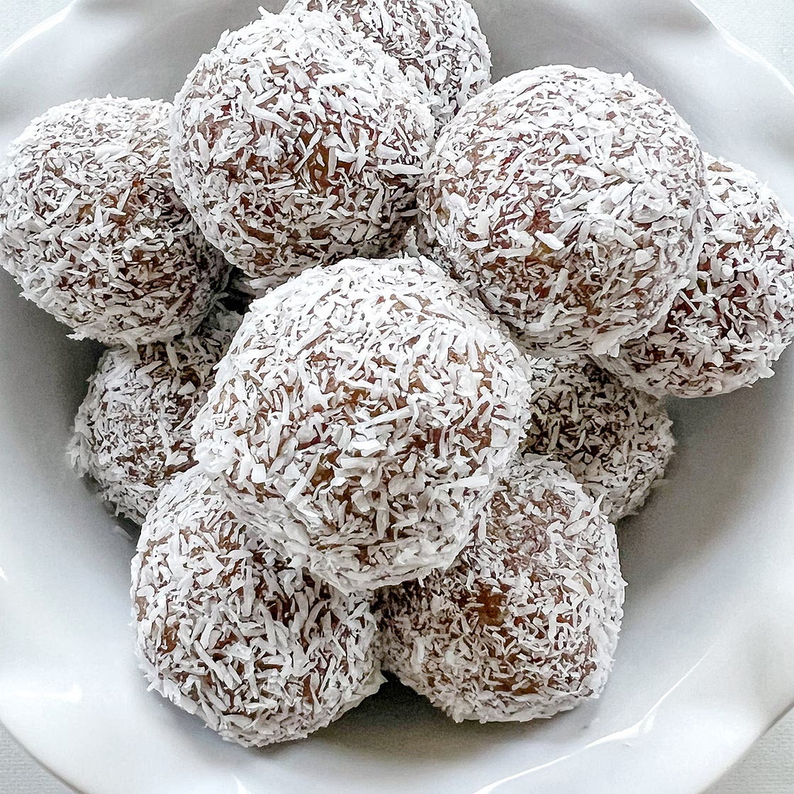 Coconut Bliss Balls with Dates