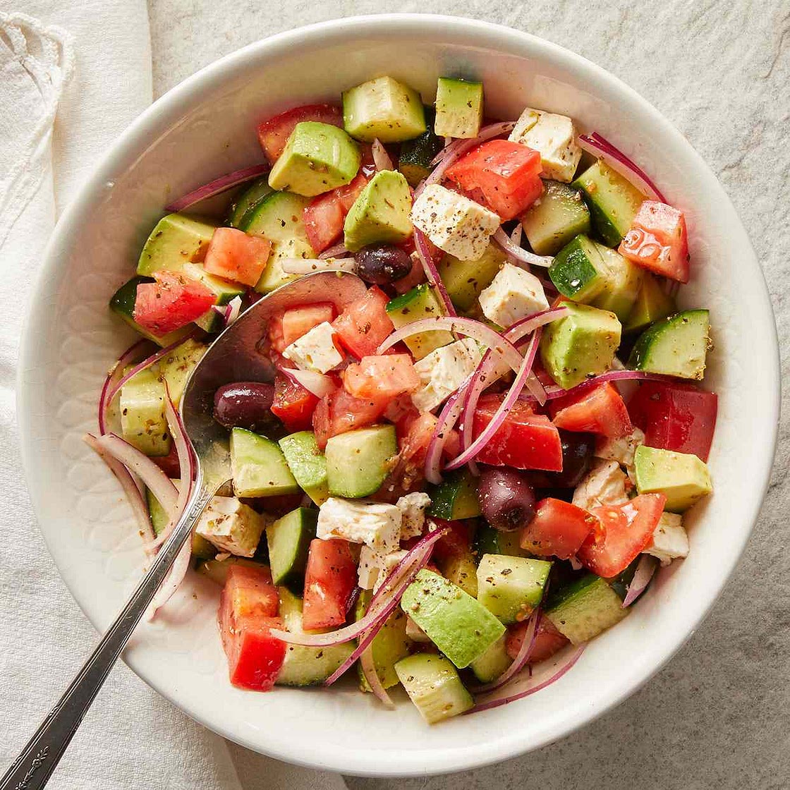 Greek Salad with Avocado