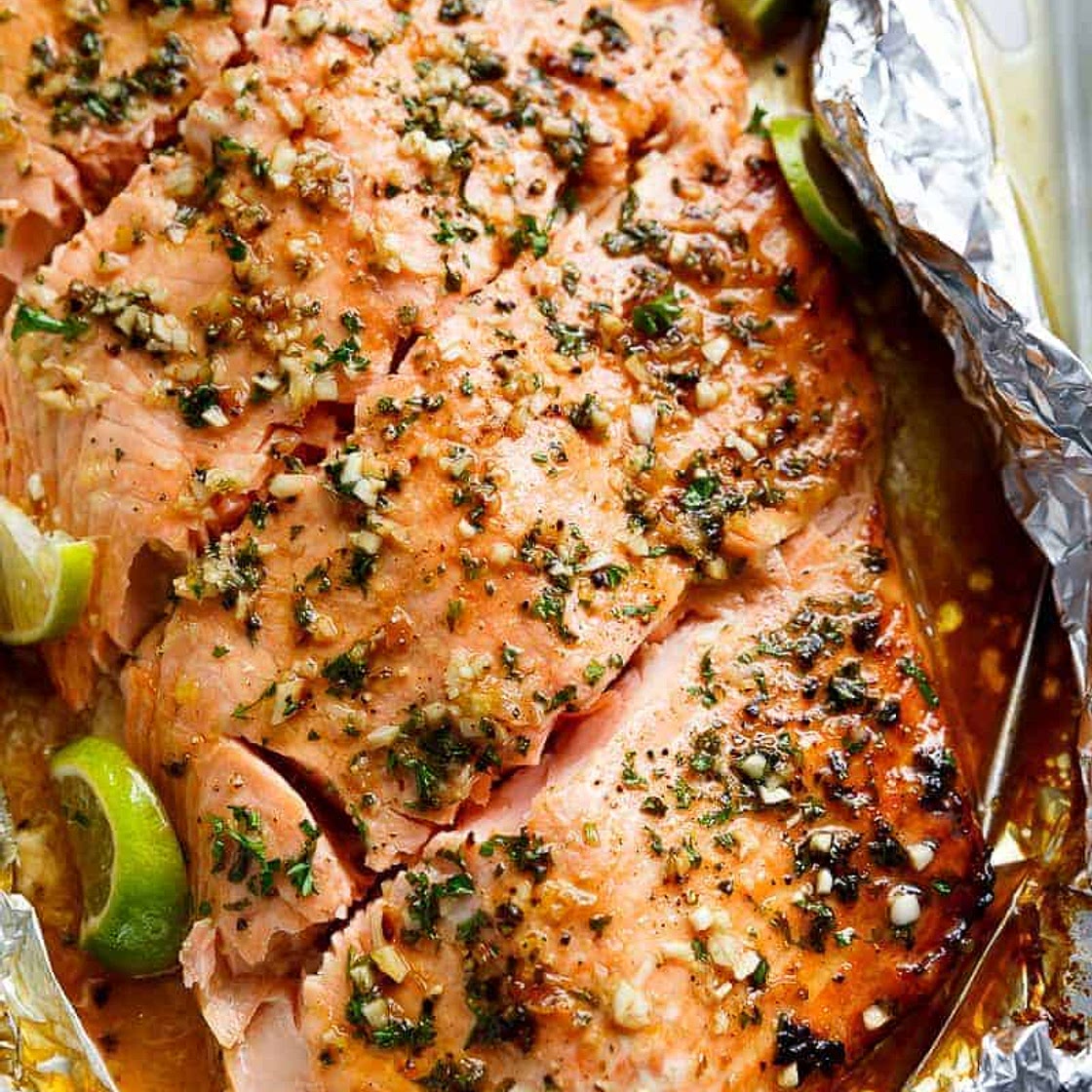 Honey Lime Garlic Butter Salmon