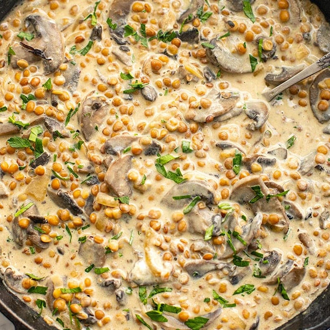 Lentil Mushroom Stroganoff Recipe