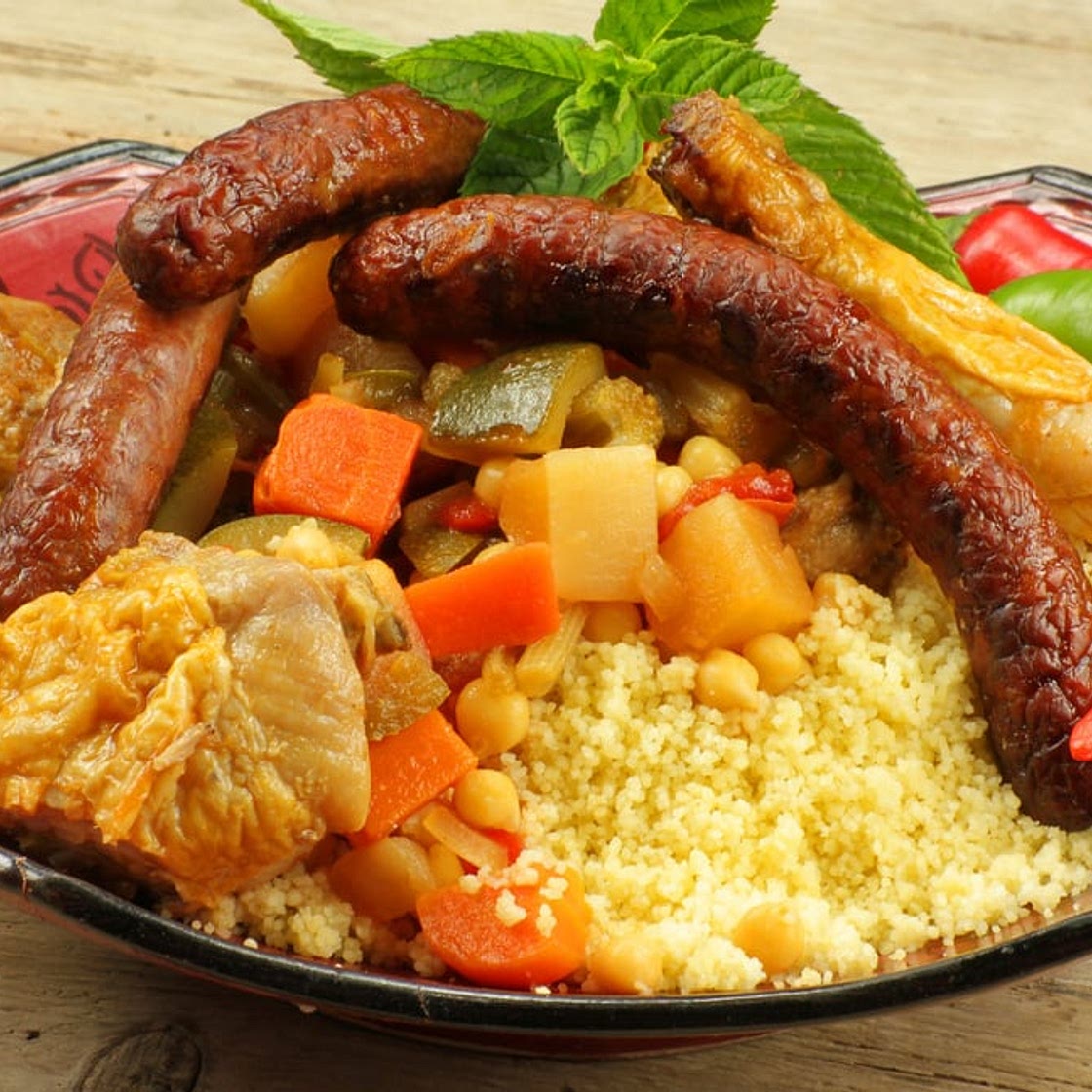 Couscous au poulet et merguez