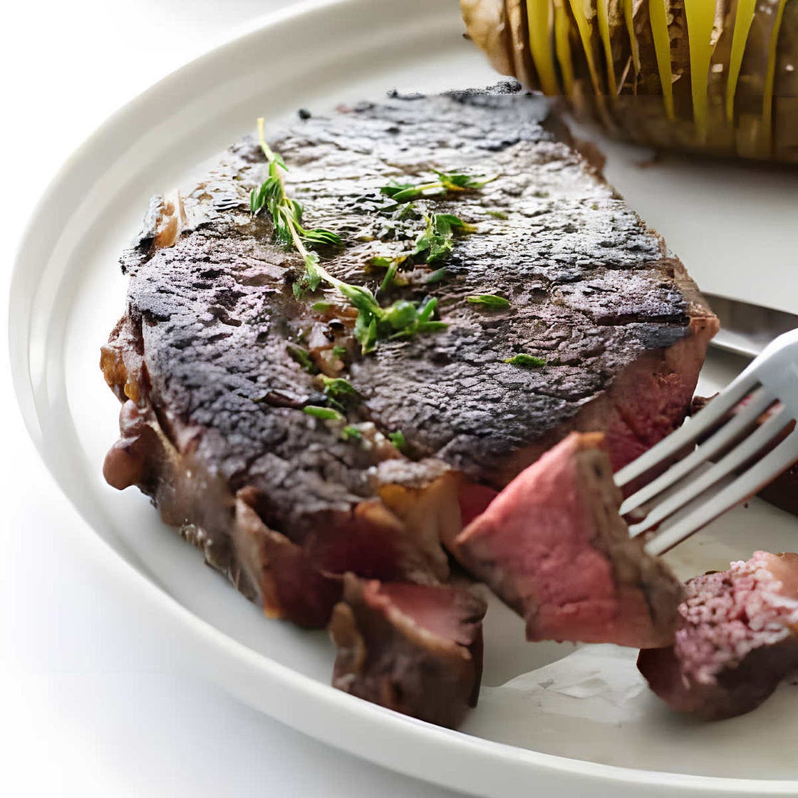 Ribeye Steak in the Oven