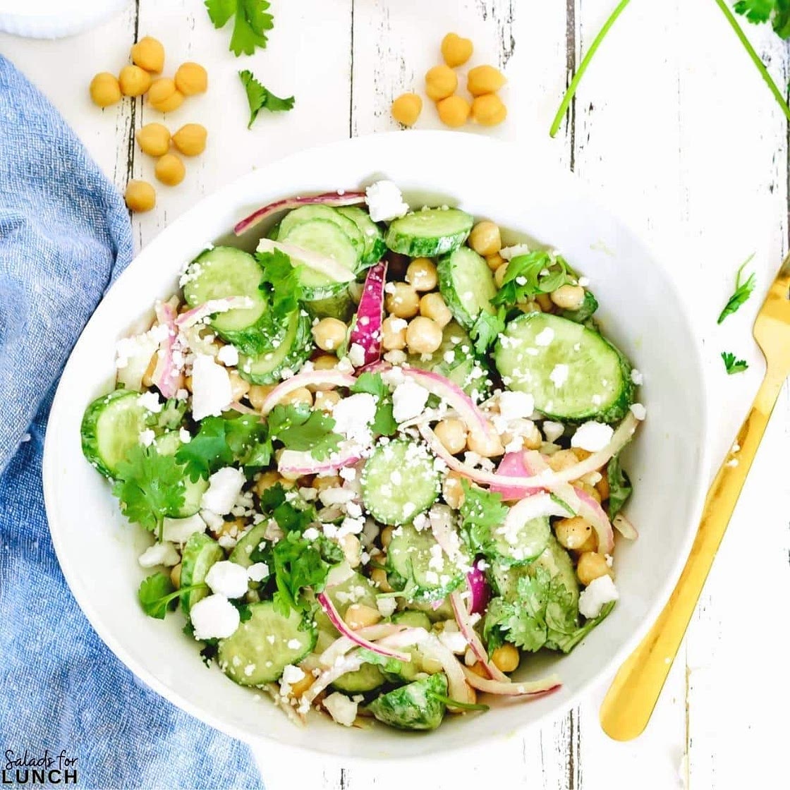 Vegan Chickpea and Cucumber Salad Recipe