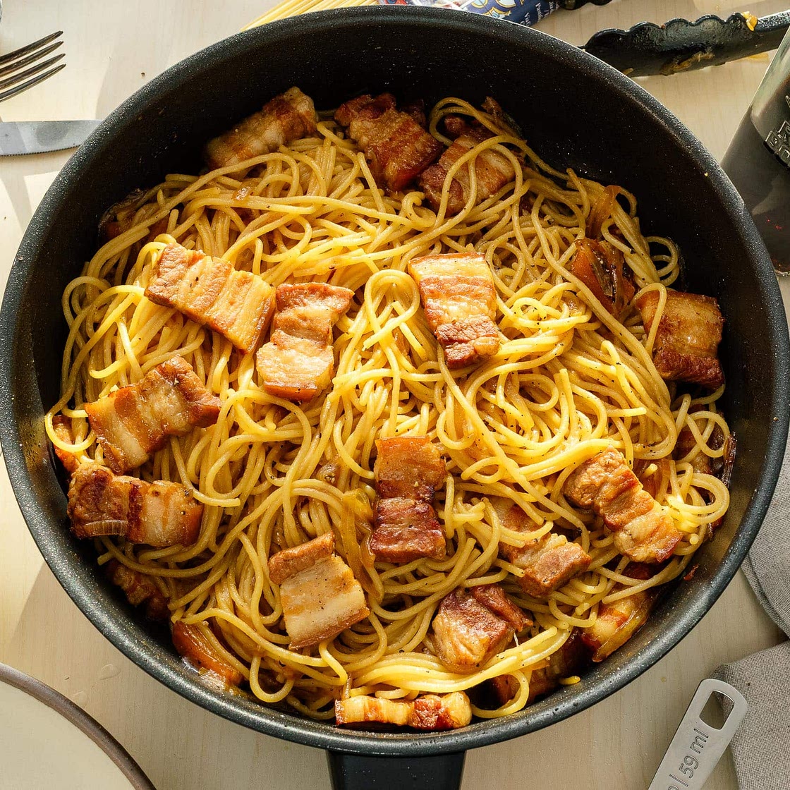 Vietnamese Caramelized Pork Belly Pasta