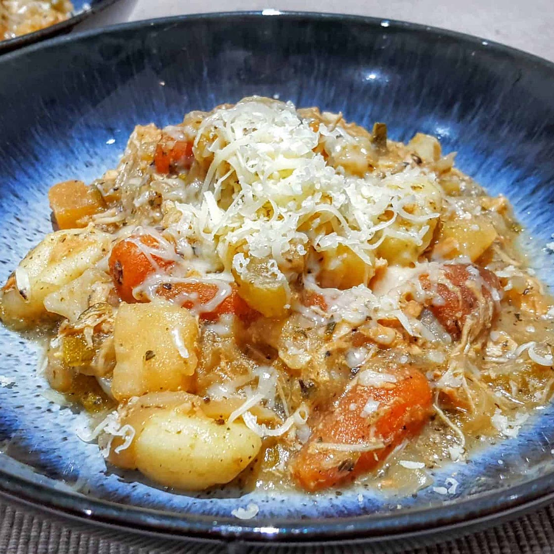 Slow Cooker Chicken Stew & Gnocchi Dumplings Recipe | Unofficial Slimming World
