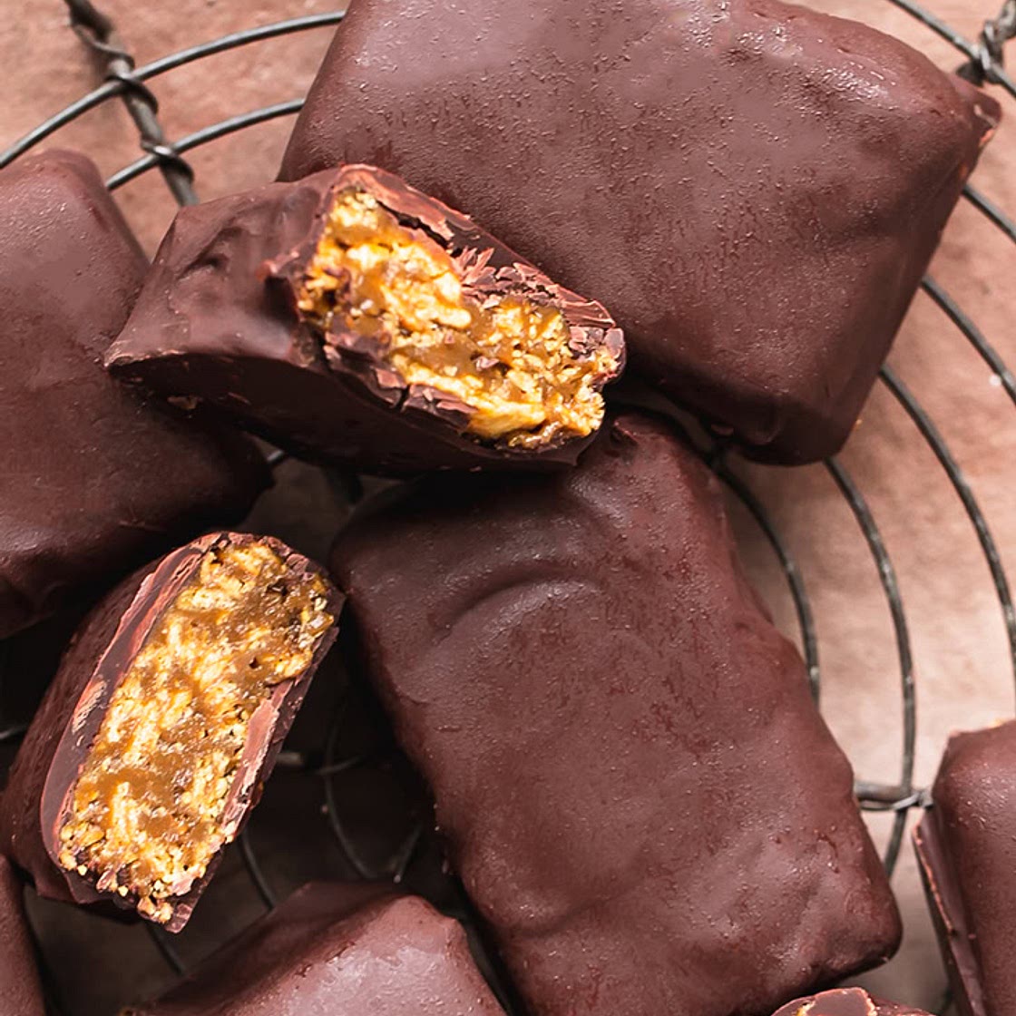 Healthier Vegan Butterfinger Bars (Nut-Free, Gluten-Free)