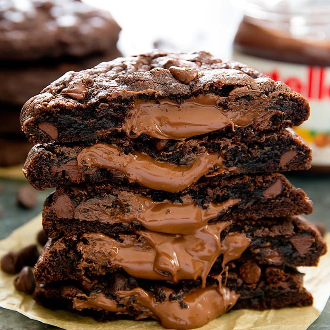 Chocolate Nutella Lava Cookies