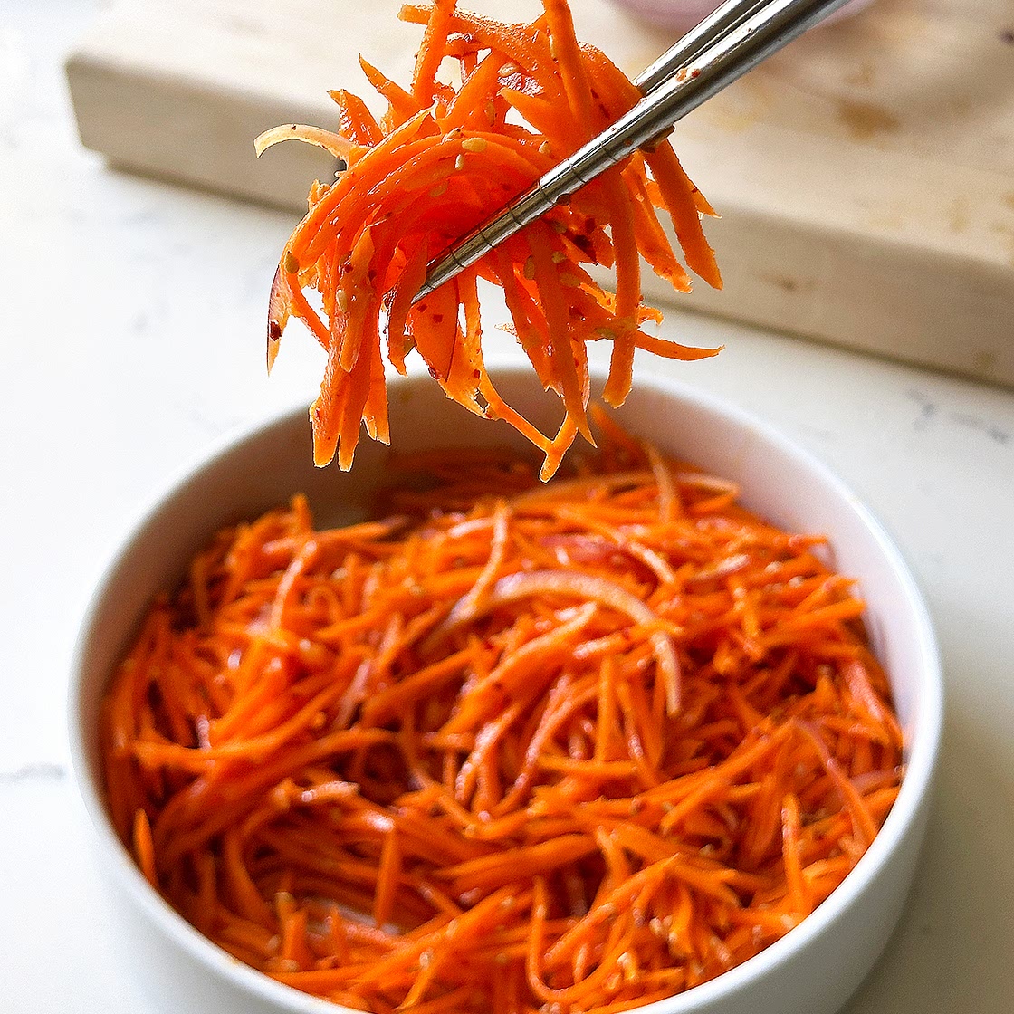 Spicy Korean Carrot Salad Recipe