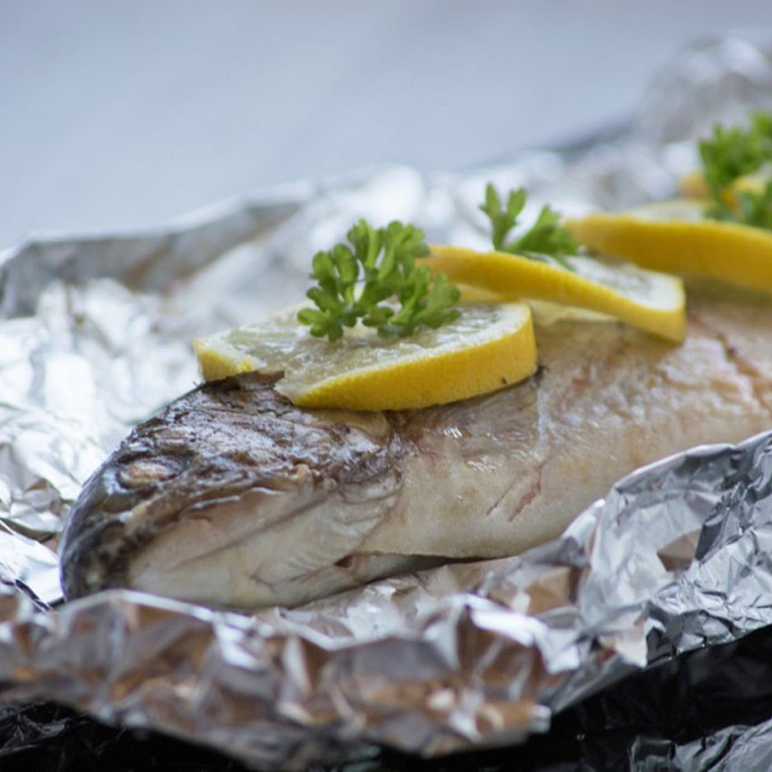 Forelle in Alufolie