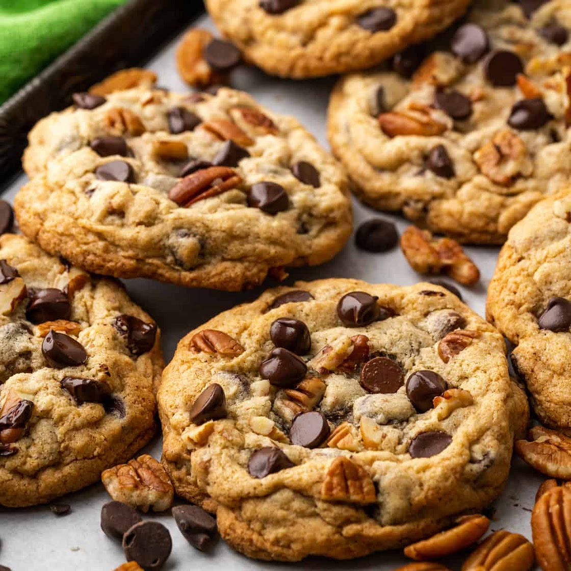 Gluten Free Pecan Chocolate Chip Cookies