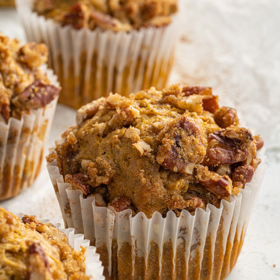 Moist & Fluffy Pumpkin Vegan Muffins