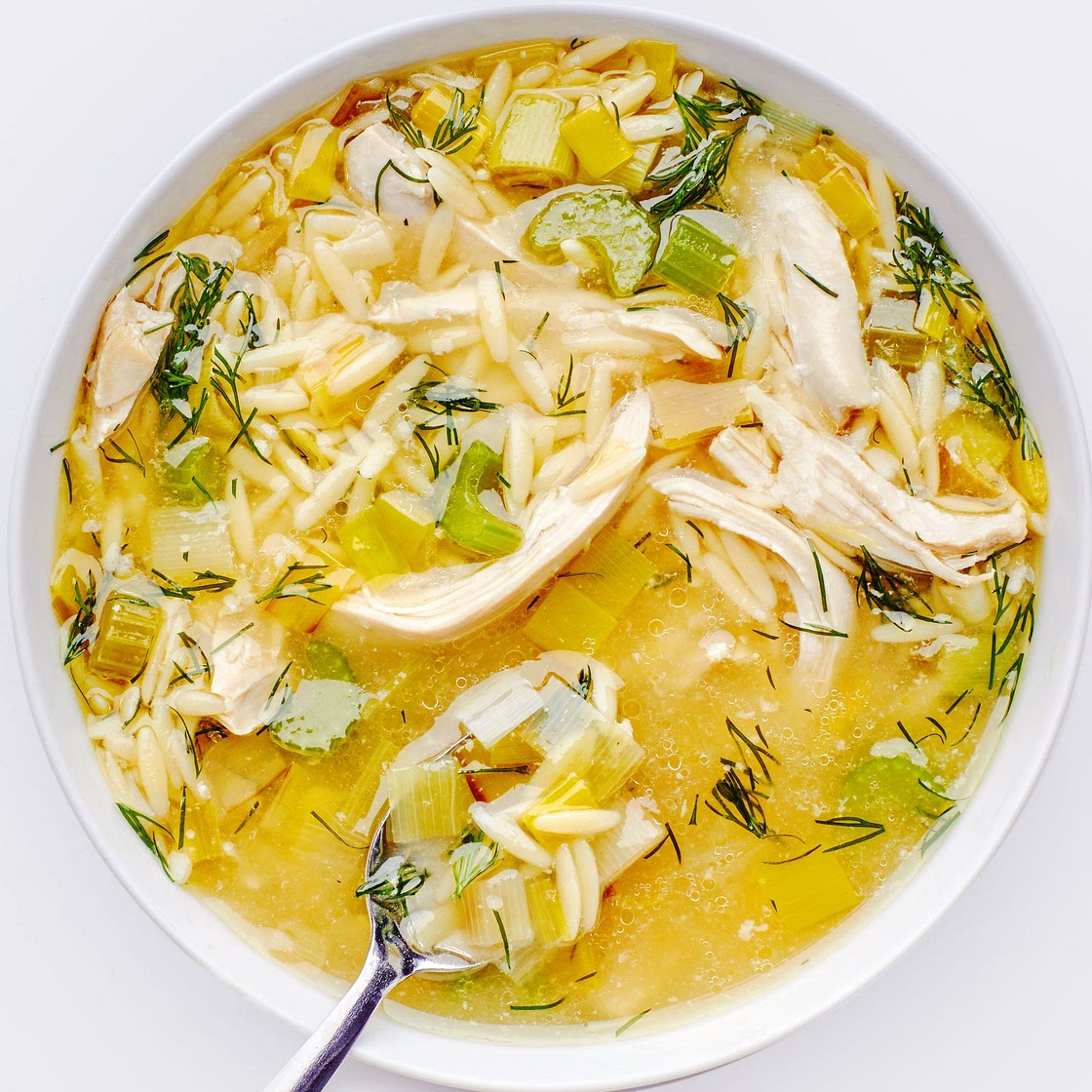 Lemony Chicken and Orzo Soup