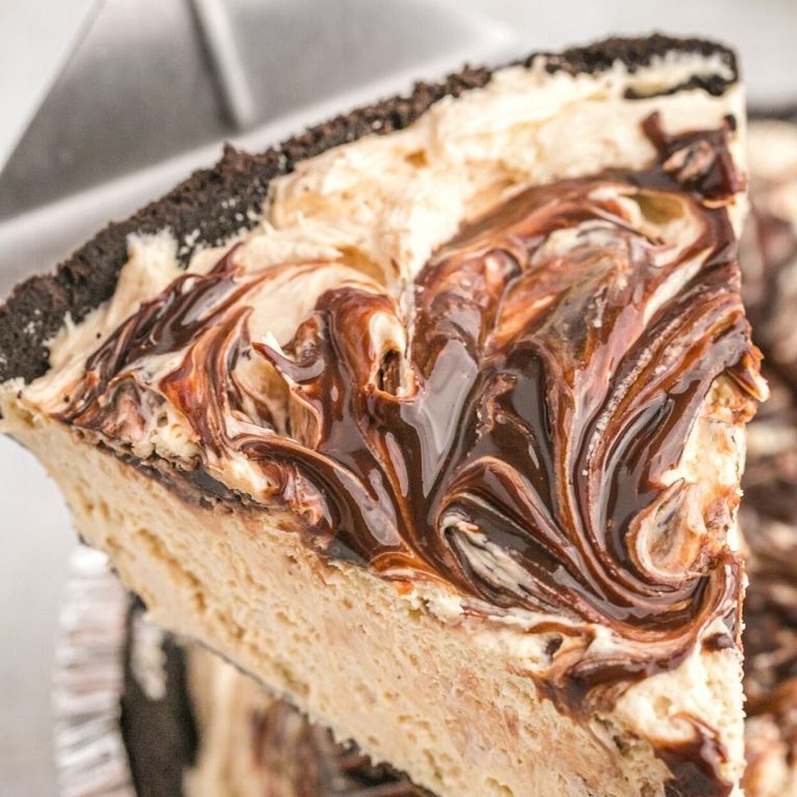 Peanut Butter Fudge Swirl Pie