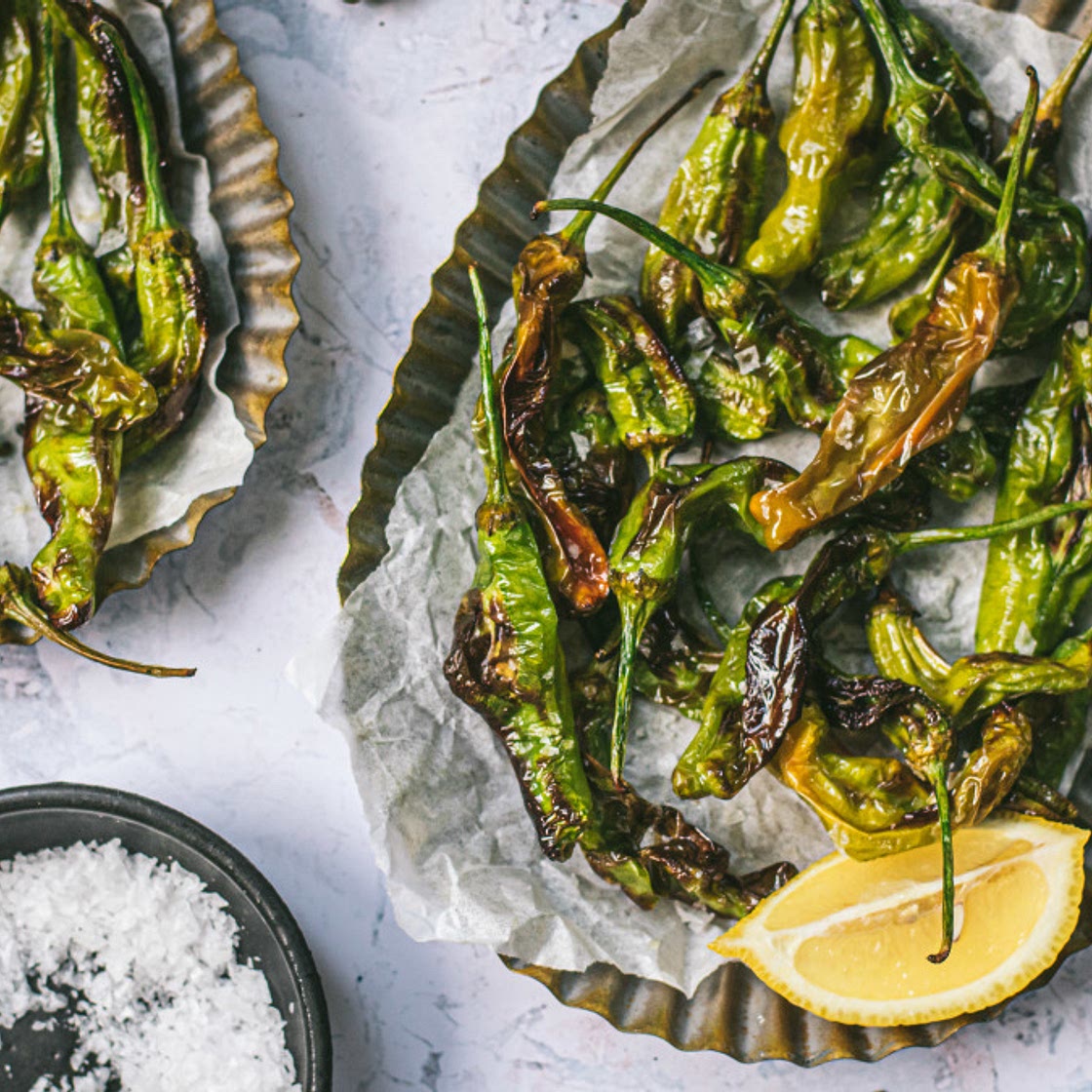 Charred Shishito Peppers (Air Fryer)