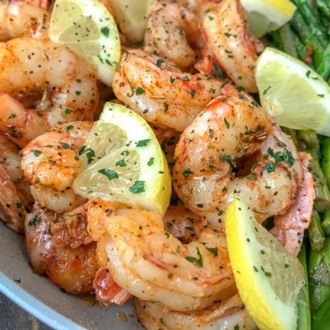 Lemon Garlic Butter Shrimp with Asparagus
