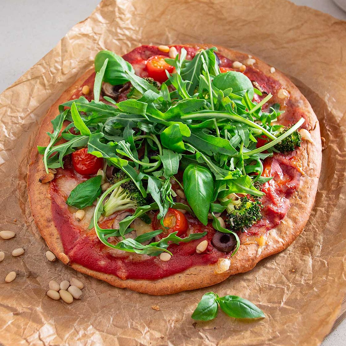 GF Pizza Crust (Easy, High Protein, Vegan)