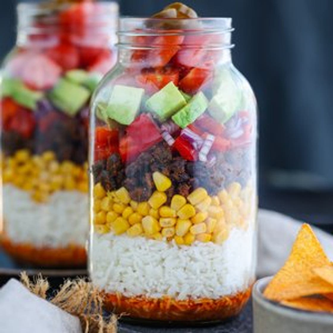 Spiced Black Bean & Rice Salad in a Jar