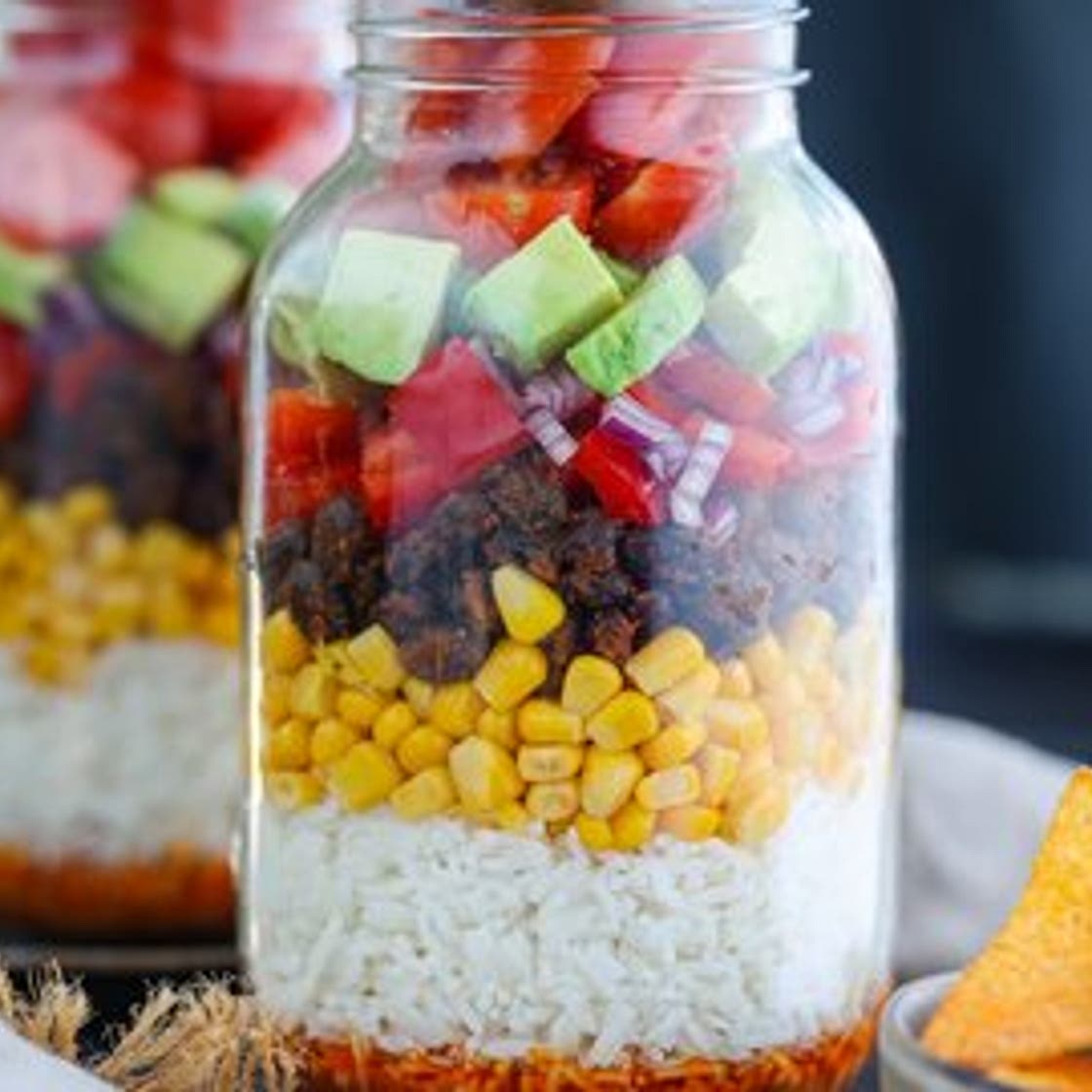 Spiced Black Bean & Rice Salad in a Jar
