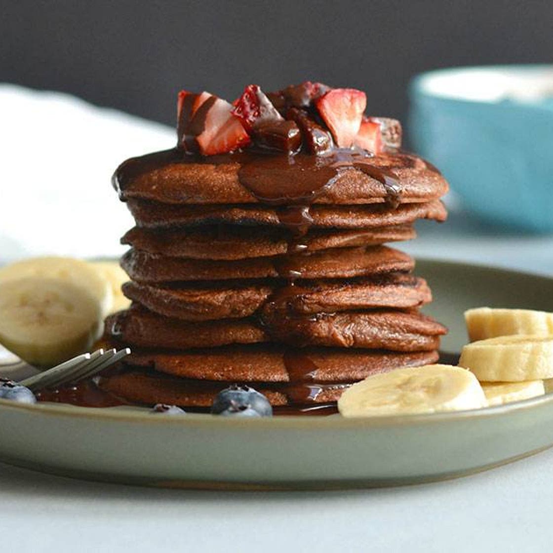 Nutty Choco-Nana Paleo Pancakes