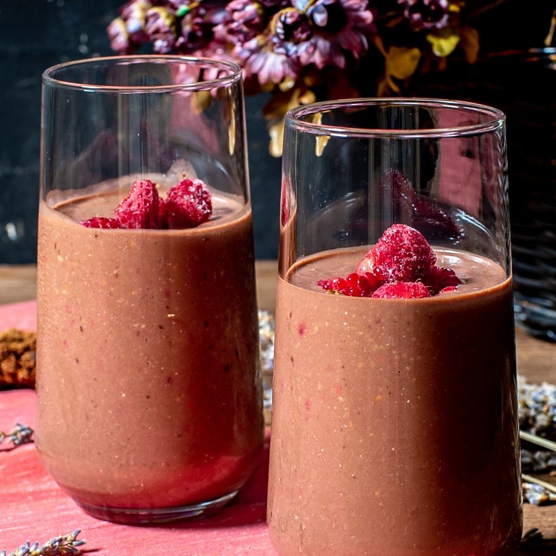 Keto Chocolate Raspberry Smoothie