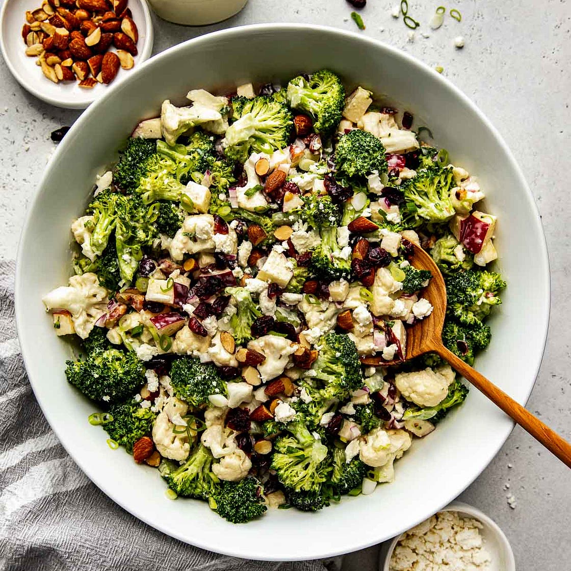 Apple Broccoli Cauliflower Salad