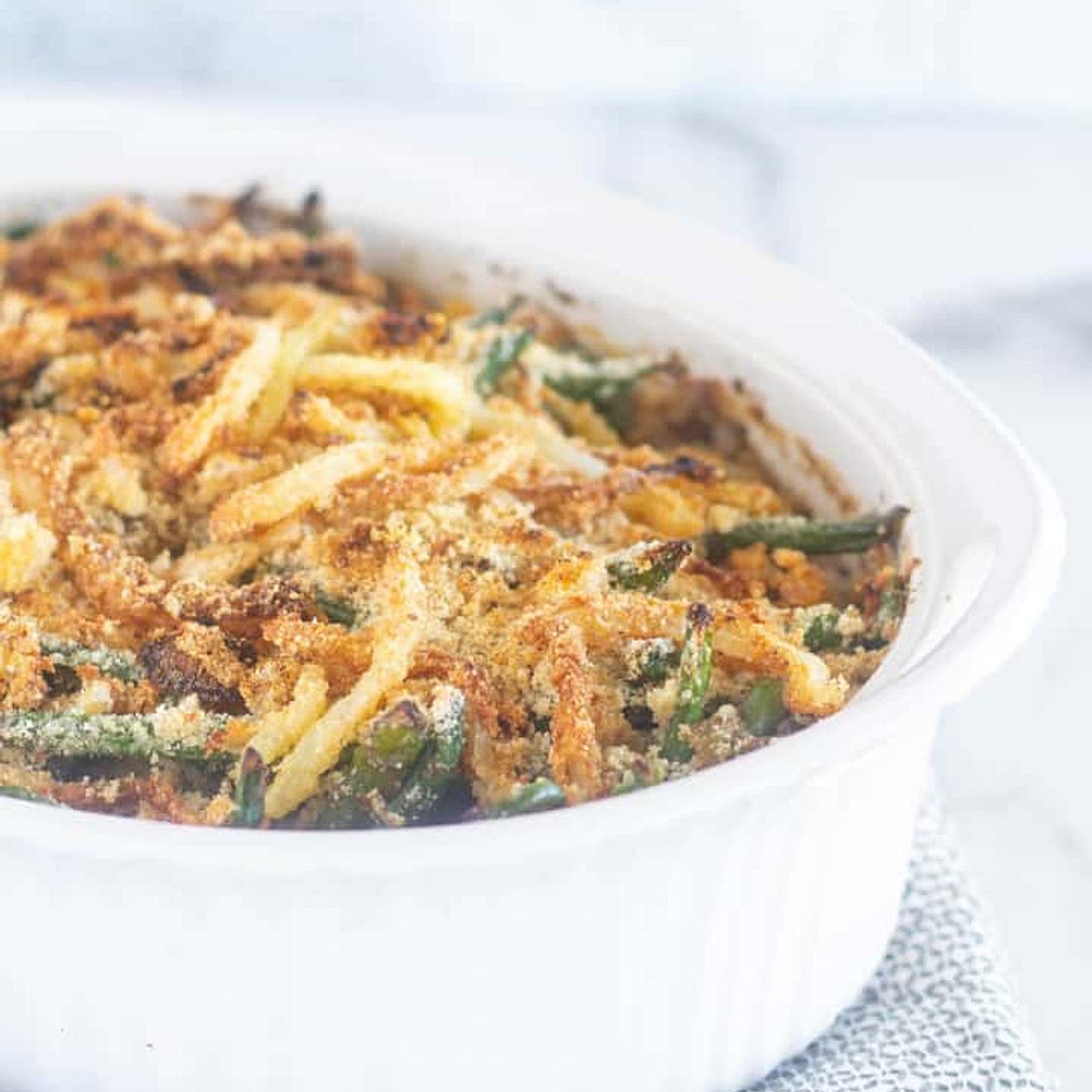 Low-Carb Keto Green Bean Casserole With Bacon