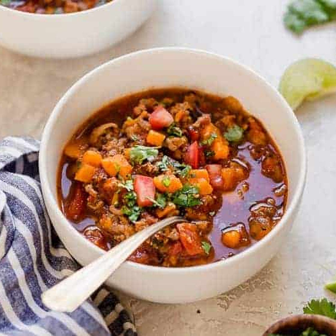 Chipotle Turkey Sweet Potato Chili