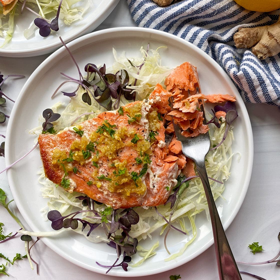 The Best Lemon Ginger Salmon (Pan Cooked)